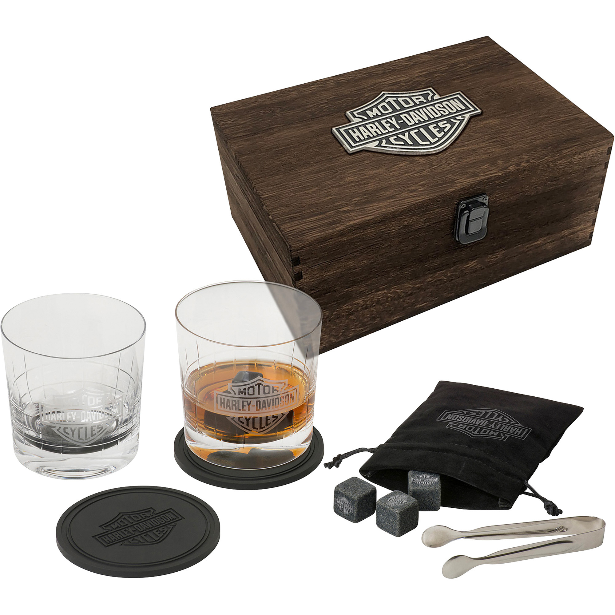 Harley-Davidson Premium Whiskey Glass Gift Set, Model# HDL-18806
